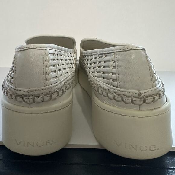 Vince. Stafford Slip-On Leather Flatform Sneakers size US 8.5 - Picture 8 of 11